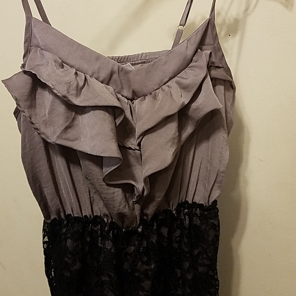 Dress with lace bottom